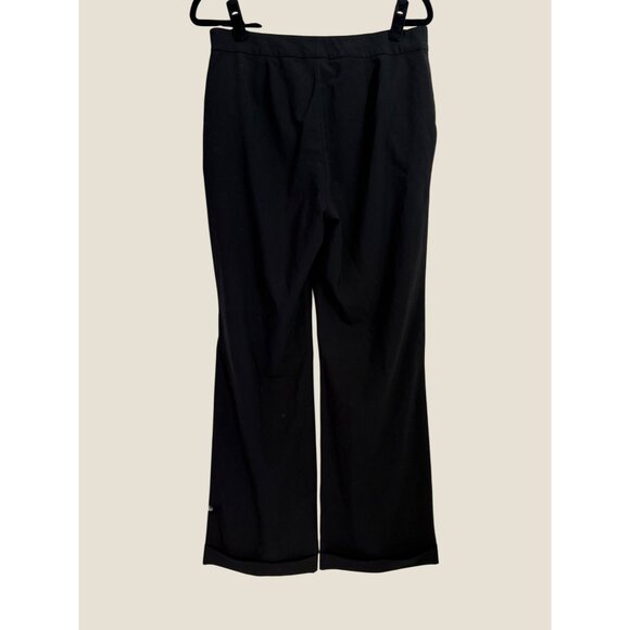 Ralph Lauren 96% Wool Black & Gold Cuffed Hem Trousers Pants Size 10 - Picture 6 of 10